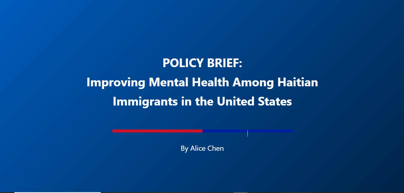 Improving Mental Health Among Haitian Immigrants in the United States