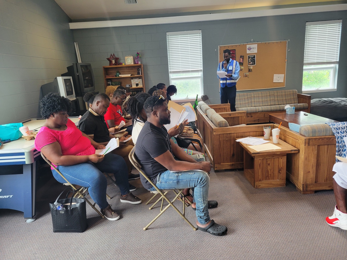 Workshop attendees in chairs