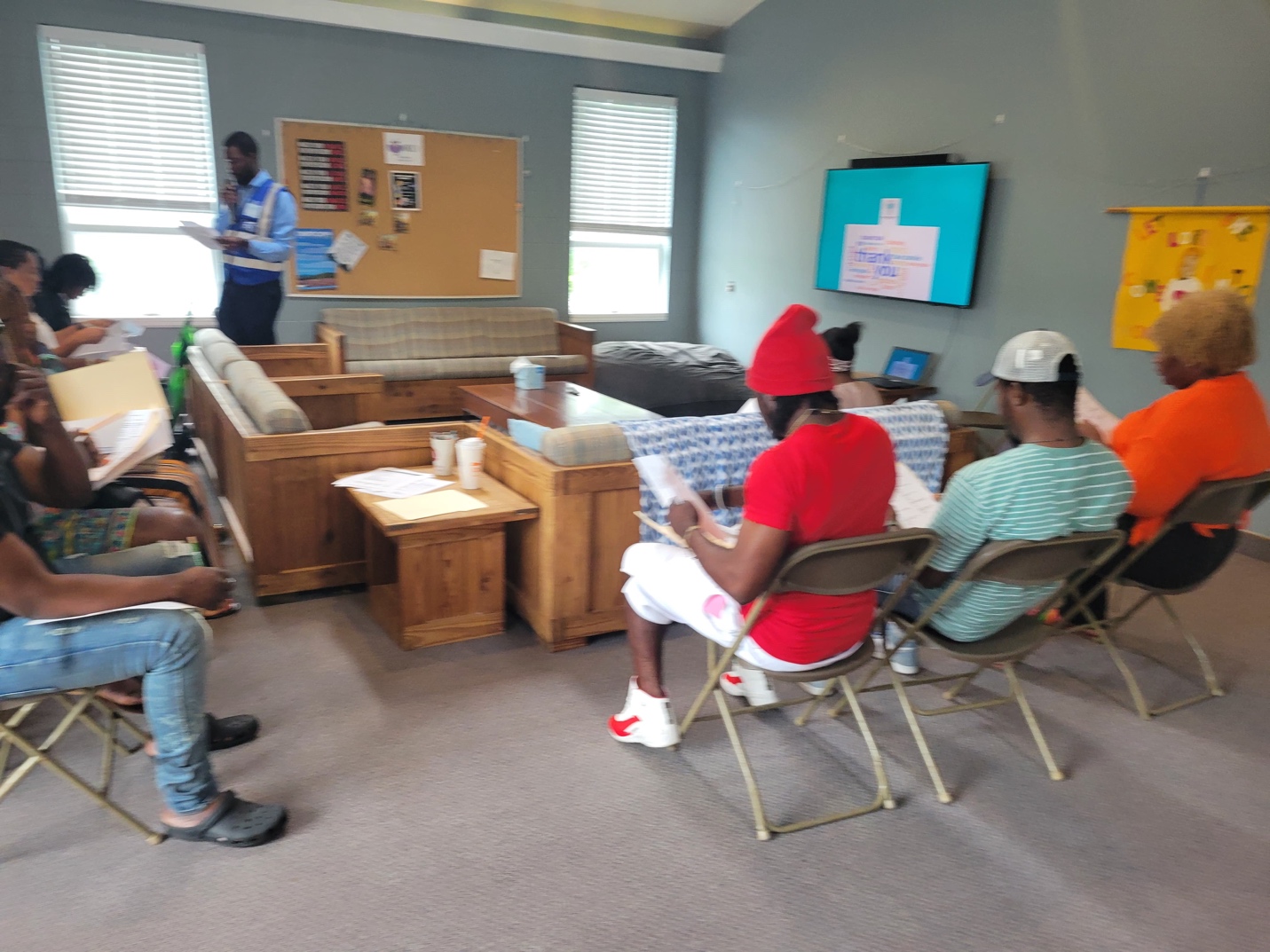 Classroom setting with participants