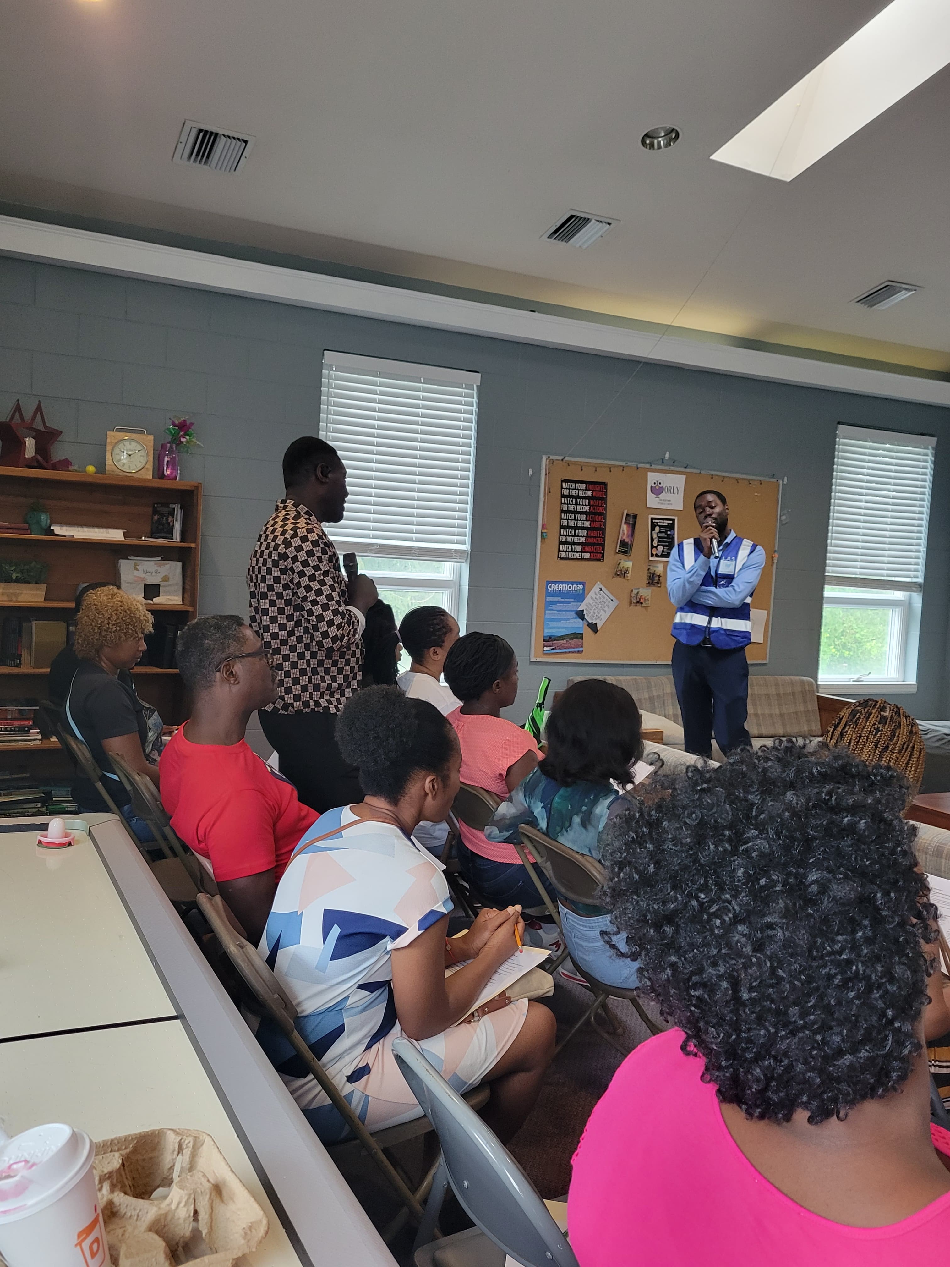 Presenter addressing participants